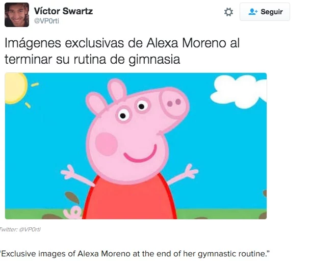 "Eksluzywne zdjecie Alexy Moreno po zakończeniu układu gimnastycznego"