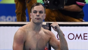 Kyle Chalmers po zakończonym wyścigu