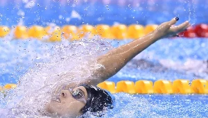 Mistrzyni olimpijska podczas wyścigu