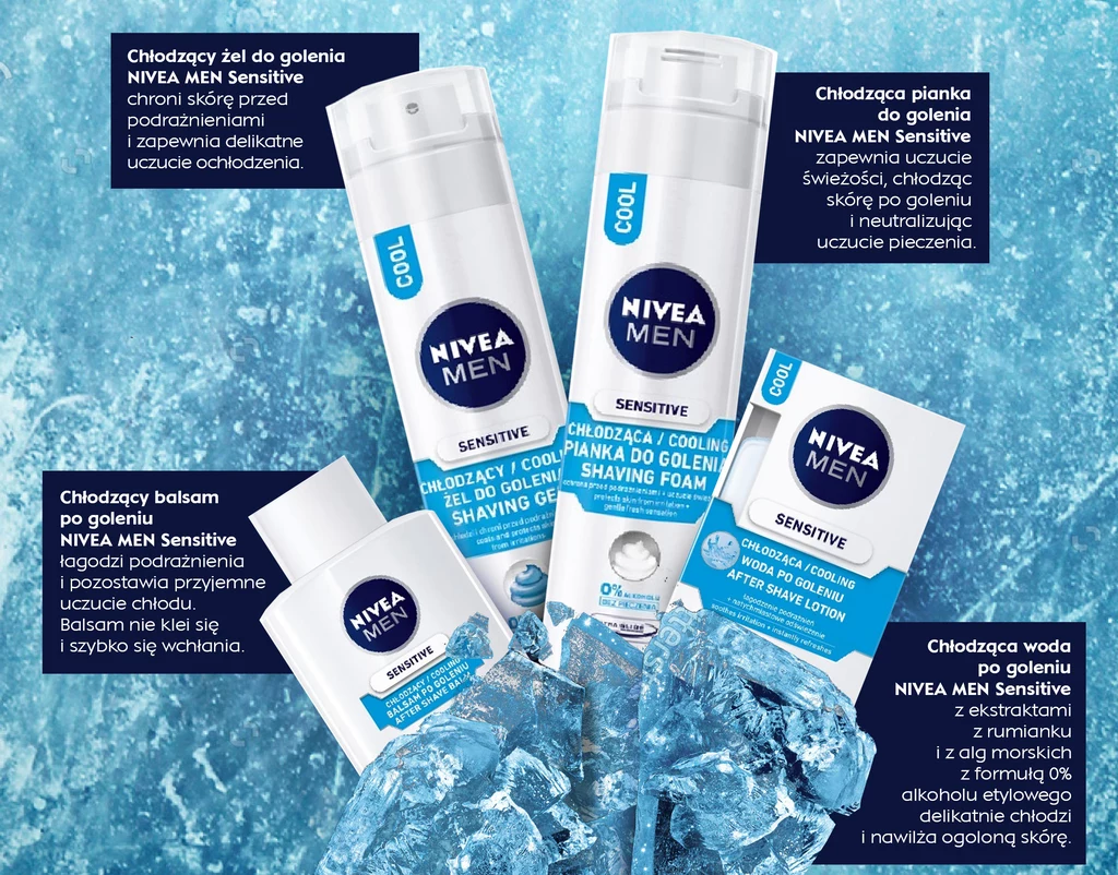 Chłodzące kosmetyki Nivea Men Sensitive