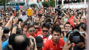 Joseph Schooling witany w Singapurze