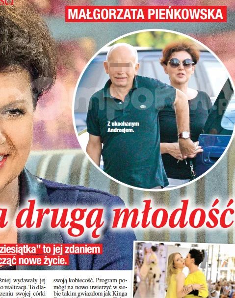 Pieńkowska z ukochanym Andrzejem Pieńkowska z ukochanym Andrzejem