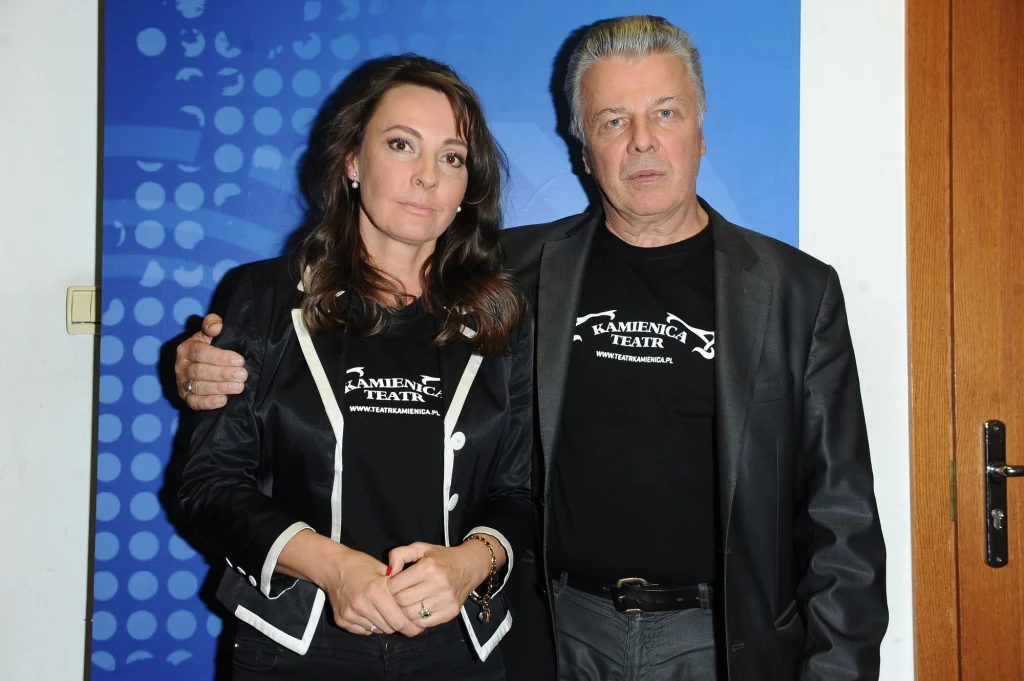 Emilian Kamiński z żoną Justyną Sieńczyłło