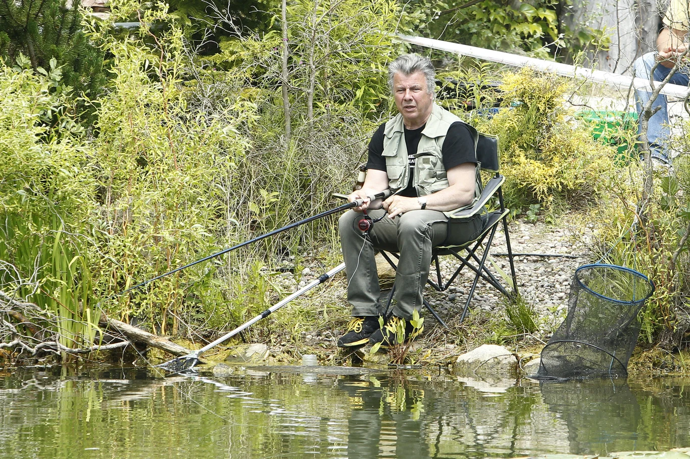 Emilian Kamiński na rybach
