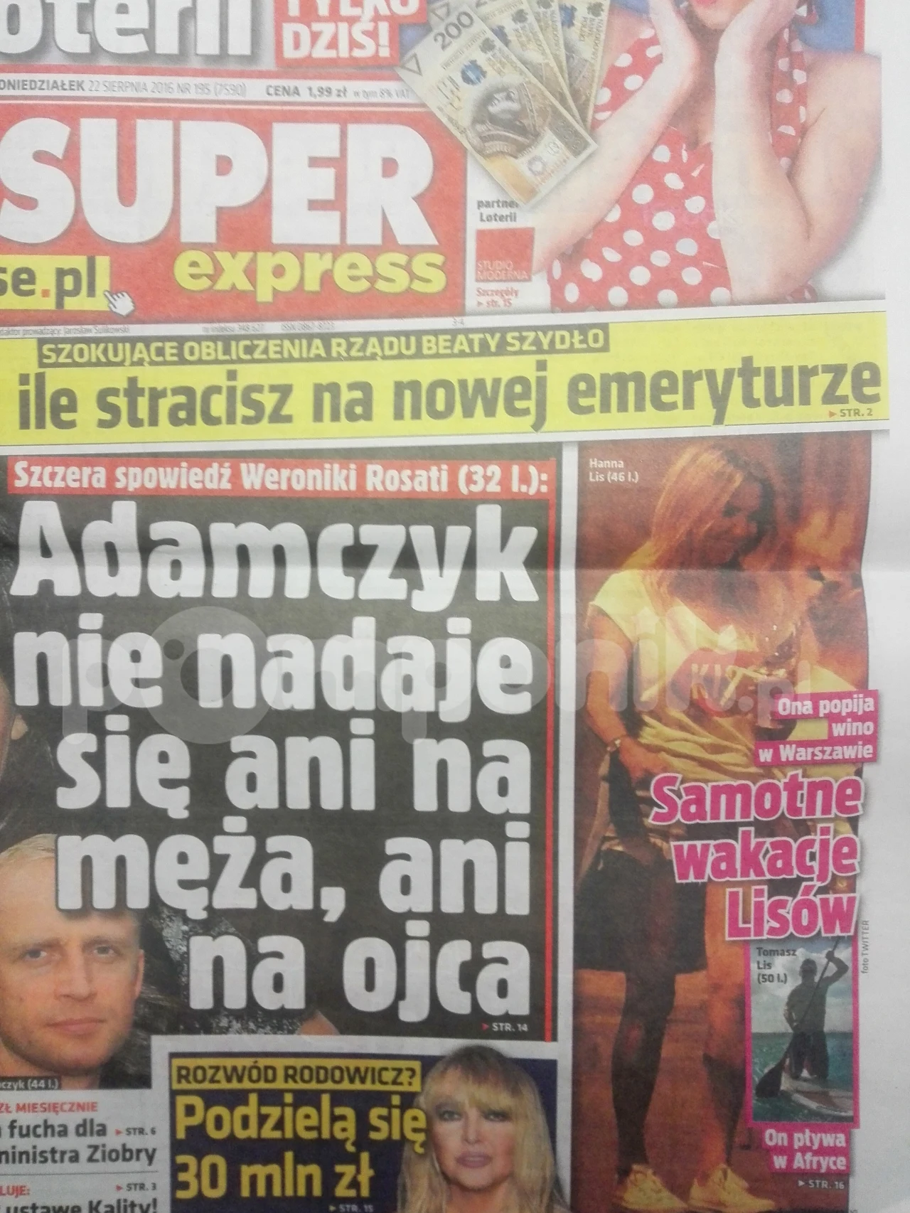 O imprezowym wieczorze Hanny rozpisuje się "Super Express" O imprezowym wieczorze Hanny rozpisuje się "Super Express"