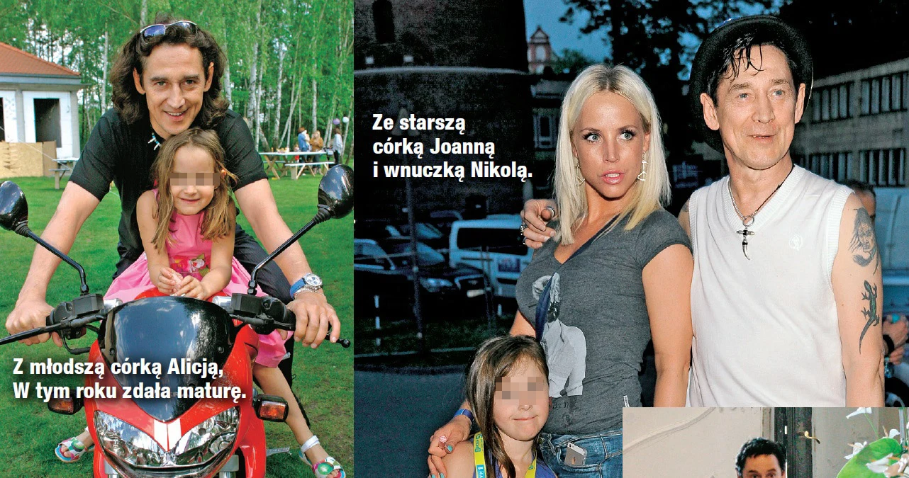 Jan Borysewicz z córkami wnuczką