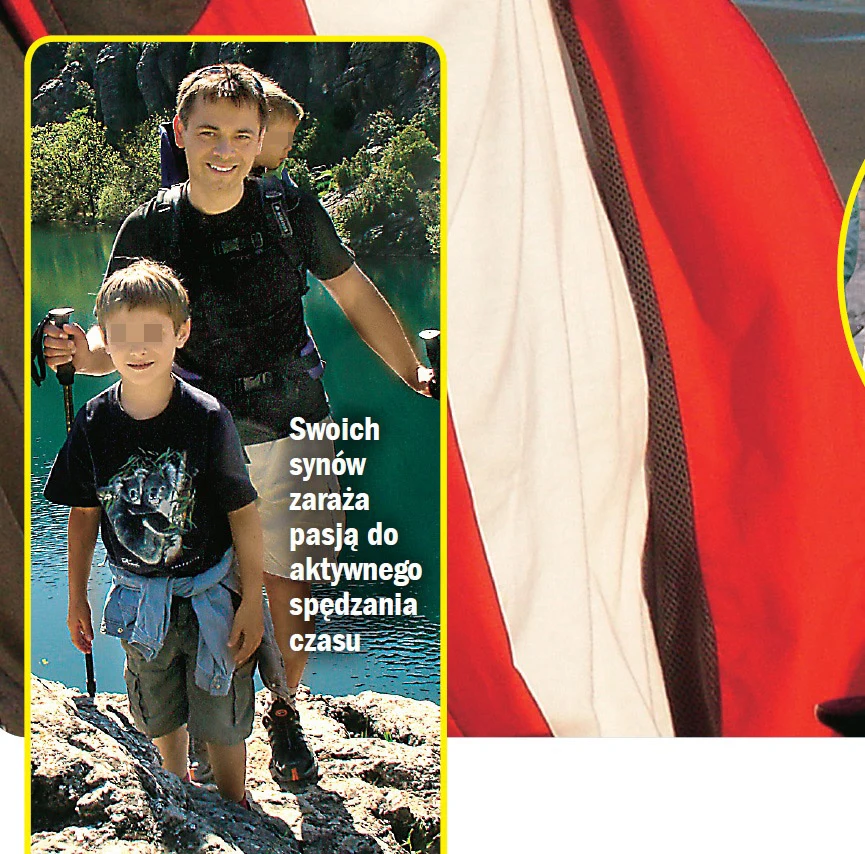 Tomasz Jarosiński z synami Tomasz Jarosiński z synami