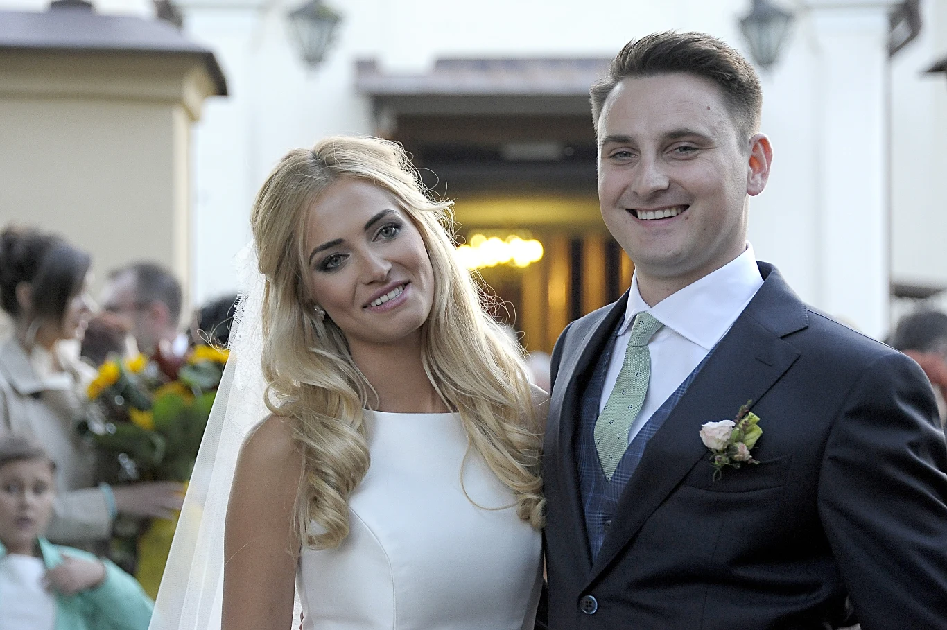 W dniu ślubu wyglądała kwitnąco!