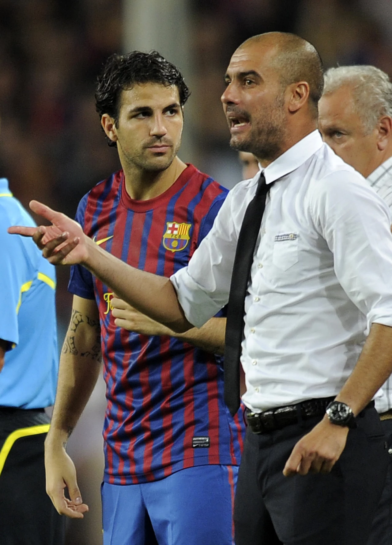 Cesc Fabregas był podopiecznym Guardioli w Barcelonie w latach 2011-2012 Cesc Fabregas był podopiecznym Guardioli w Barcelonie w latach 2011-2012