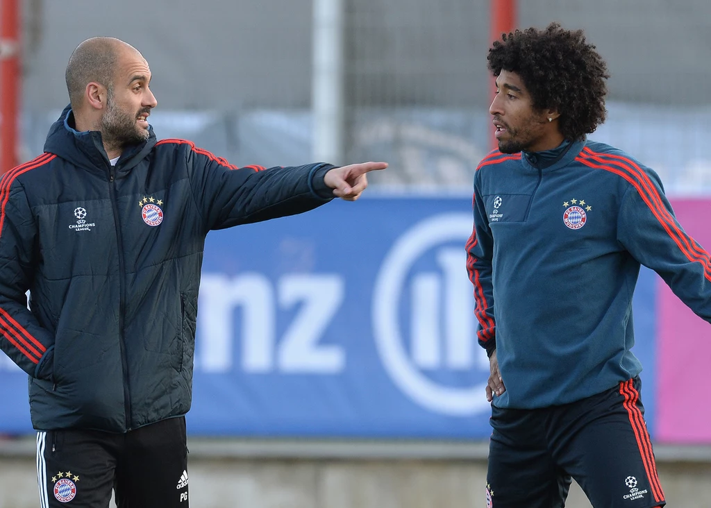 Z Dante, Guardiola pracował w Bayernie w latach 2013-2015 Z Dante, Guardiola pracował w Bayernie w latach 2013-2015