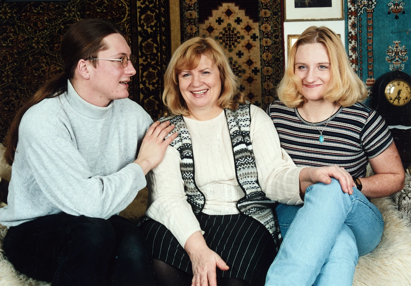 Stanisława Celińska z synem Mikołajem i córką Olą Stanisława Celińska z synem Mikołajem i córką Olą