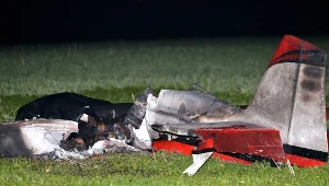 Miejsce wypadku awionetki w Głowience k. Krosna