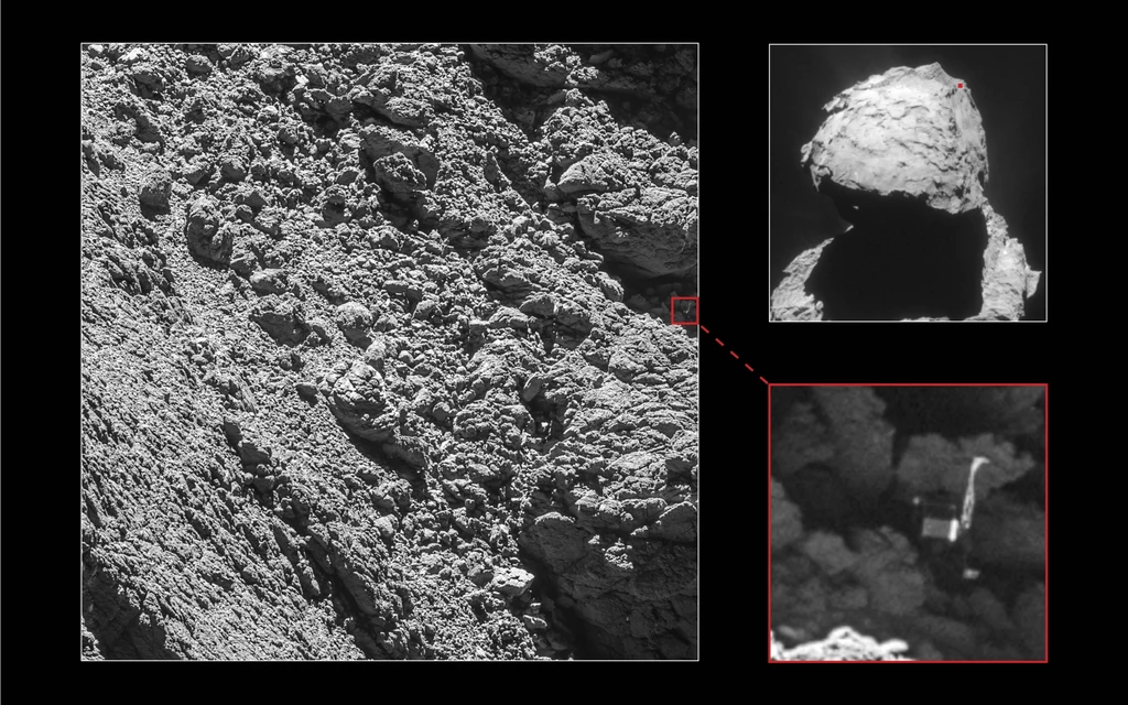 Philae na zdjęciach z kamery Osiris sondy Rosetta, 2 września 2016