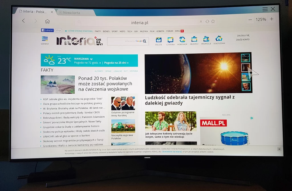 Przeglądarka internetowa w TV - rozwiązanie bardzo nietypowe, ale działa