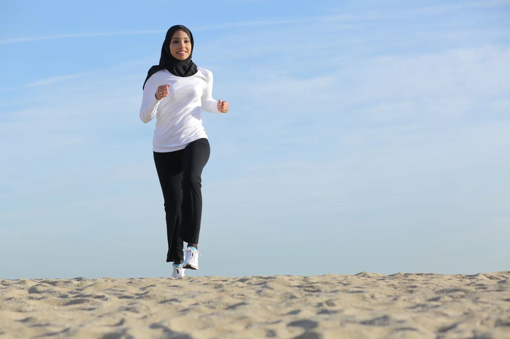 Jogging na plaży