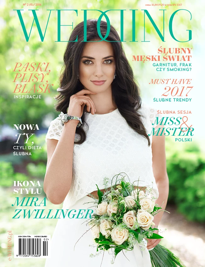 Okładka najnowszego wydania magazynu Wedding. Okładka najnowszego wydania magazynu Wedding.