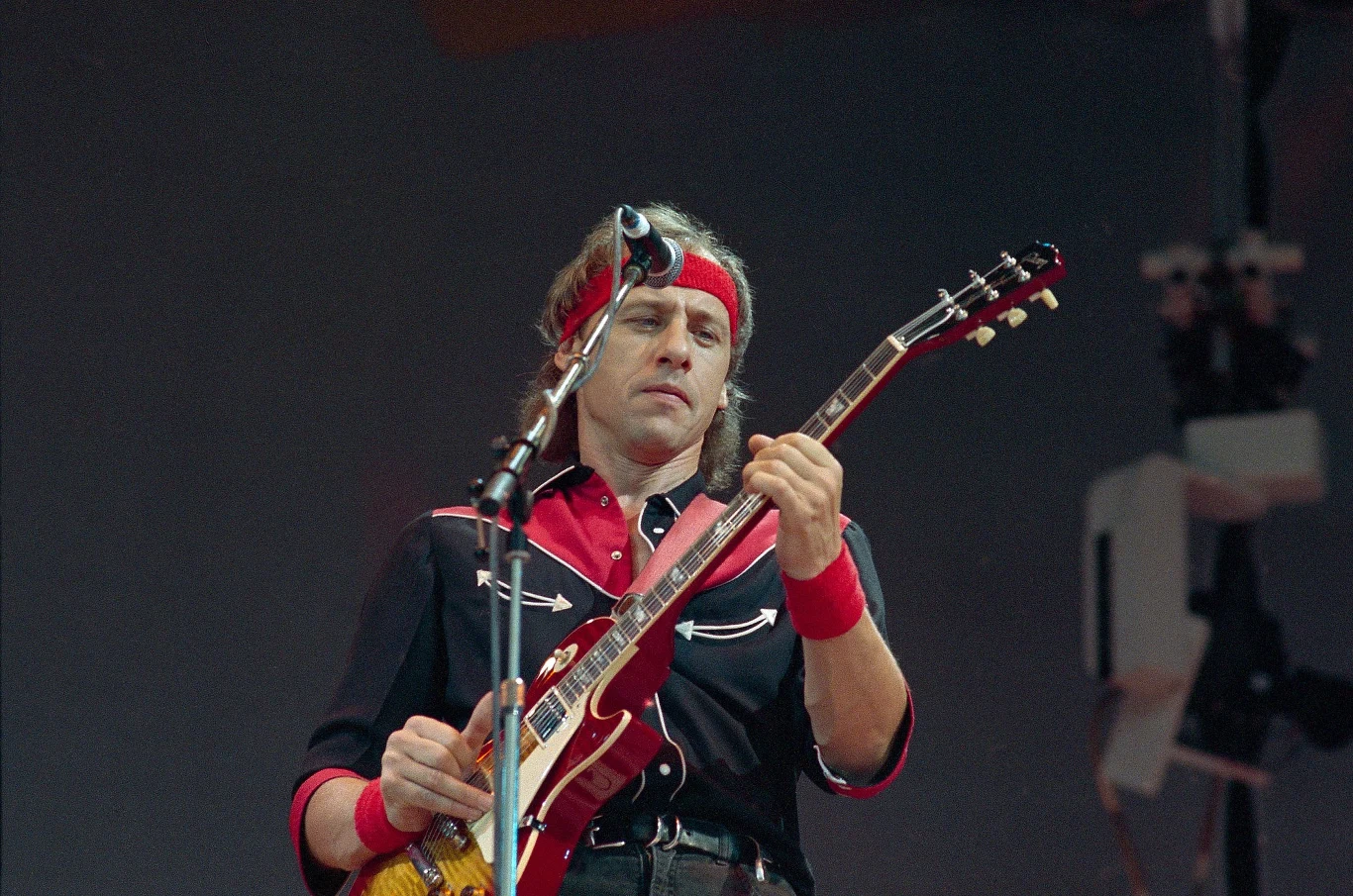Mark Knopfler z Dire Straits podczas Live Aid w 1985 r.