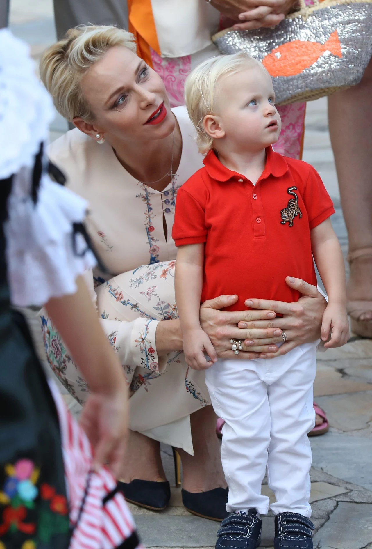 Księżna Charlene z synem Księżna Charlene z synem