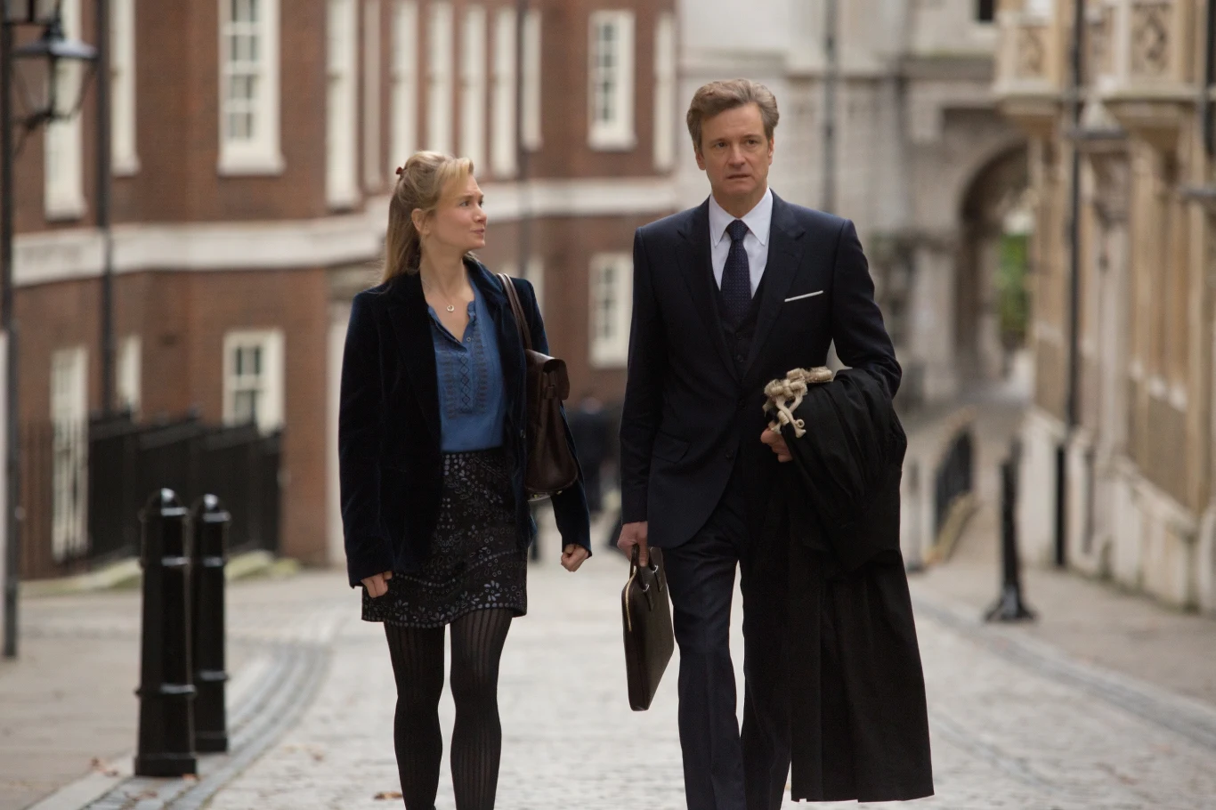 Renée Zellweger i Colin Firth w scenie z filmu "Bridget Jones 3"