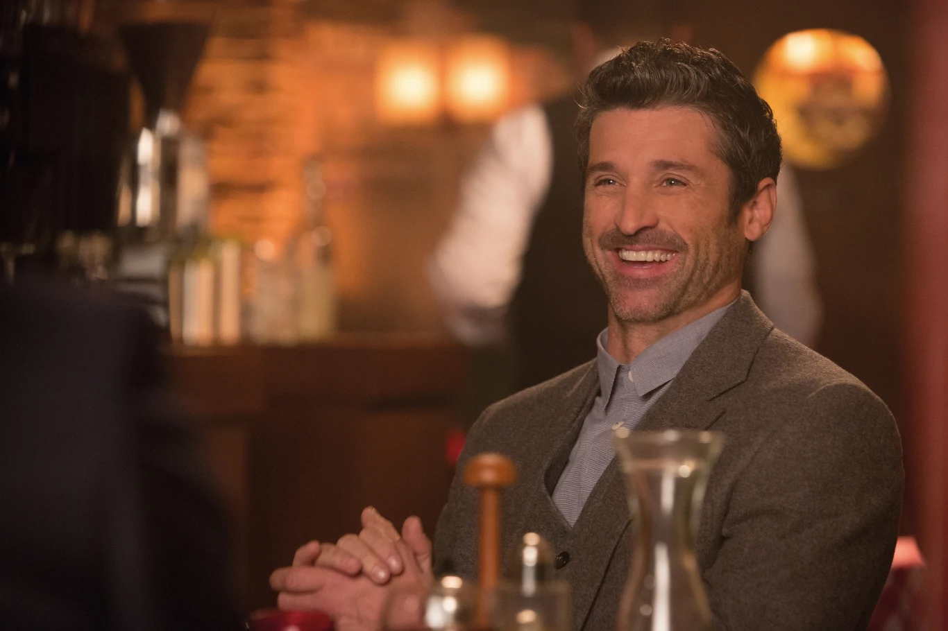 Patrick Dempsey w scenie z filmu "Bridget Jones 3"