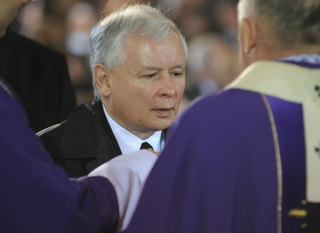 Jarosław Kaczyński na pogrzebie Tadeusza Mazowieckiego