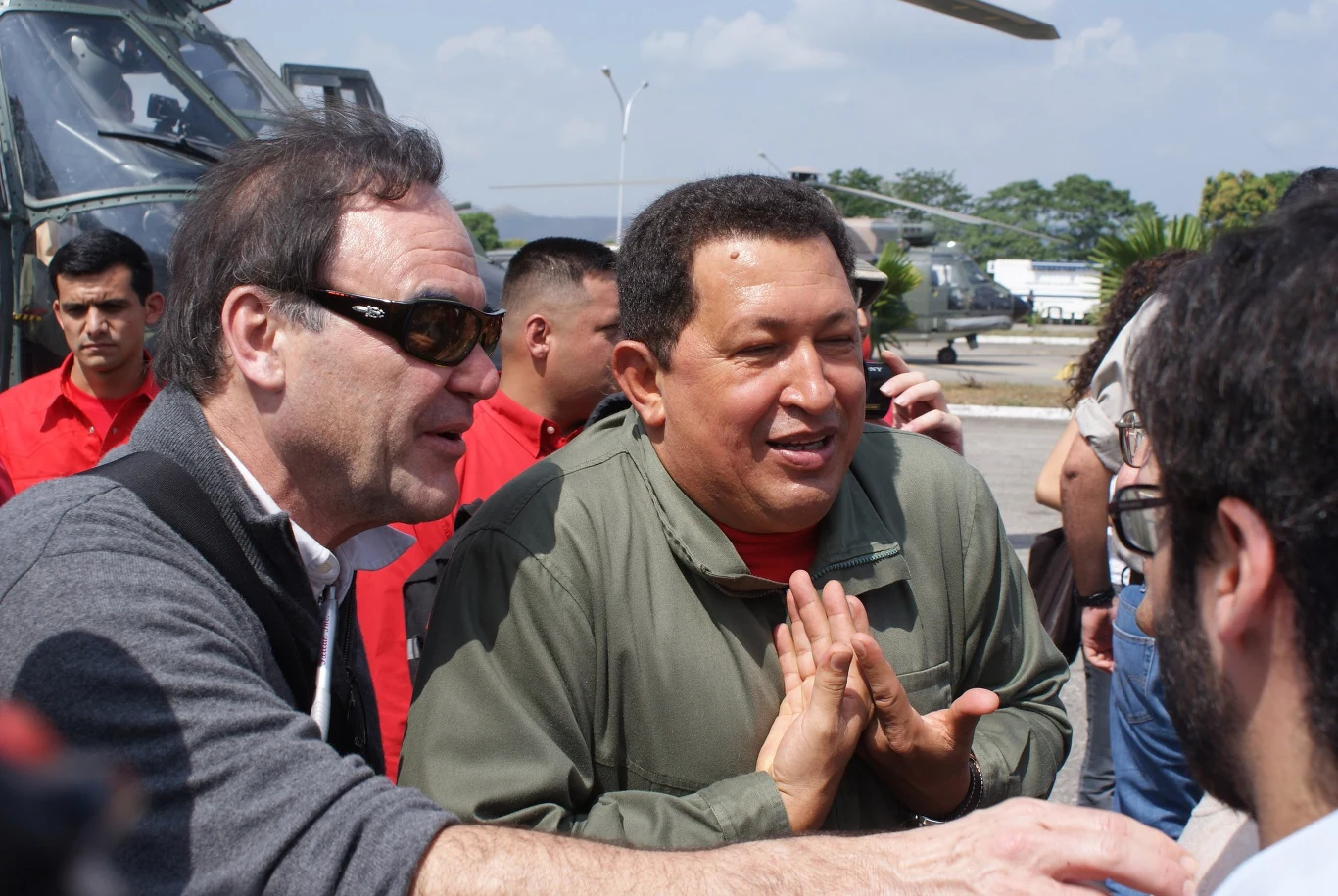 Kolejnym z kontrowersyjnych przyjaciół Stone'a jest autorytarny i antyamerykański prezydent Wenezueli Hugo Chavez, który był jednym z bohaterów filmu "South of the Border" (2009), opowiadającego o przywódcach pięciu południowoamerykańskich krajów. 

Od lat Stone stara się też uzyskać zgodę na realizację dokumentu o prezydencie Iranu - Mahmoudzie Ahmadineżadinie, który w demokratycznym świecie wywołuje nie mniej kontrowersji niż Chavez. Światowi przywódcy krytykują prezydenta Iranu za rozwój programu nuklearnego i antagonistyczny stosunek do świata Zachodu. Mimo że irański przywódca początkowo odmówił Stone'owi, określając jego reżyserską działalność jako "część planu Wielkiego Szatana", później nie wykluczył udziału w jego projekcie.