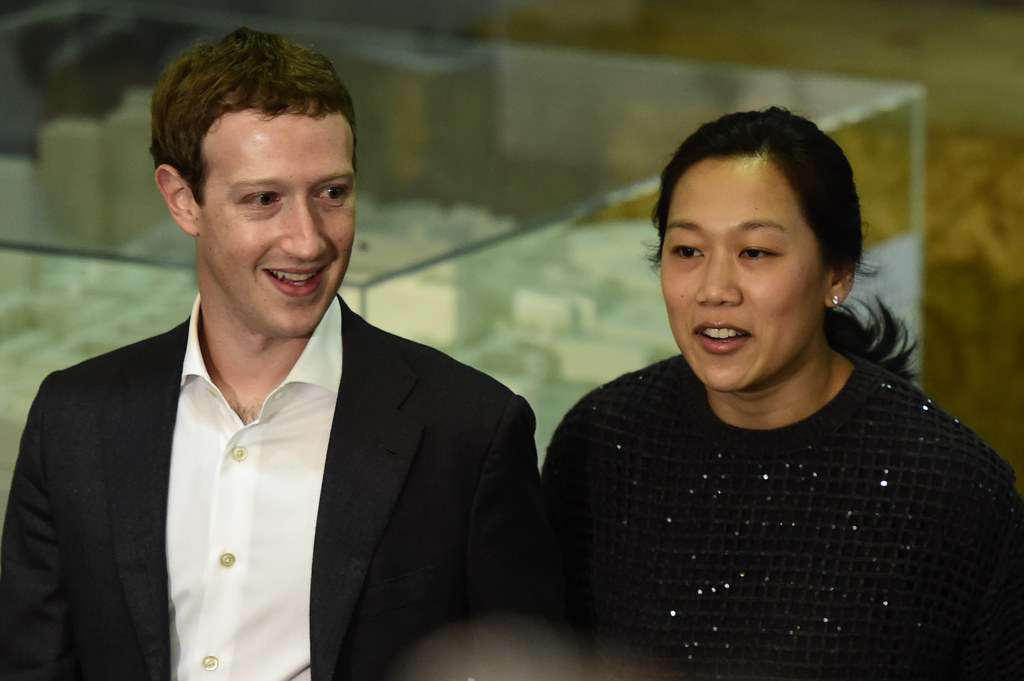 Mark Zuckerberg i jego żona Priscilla Chan