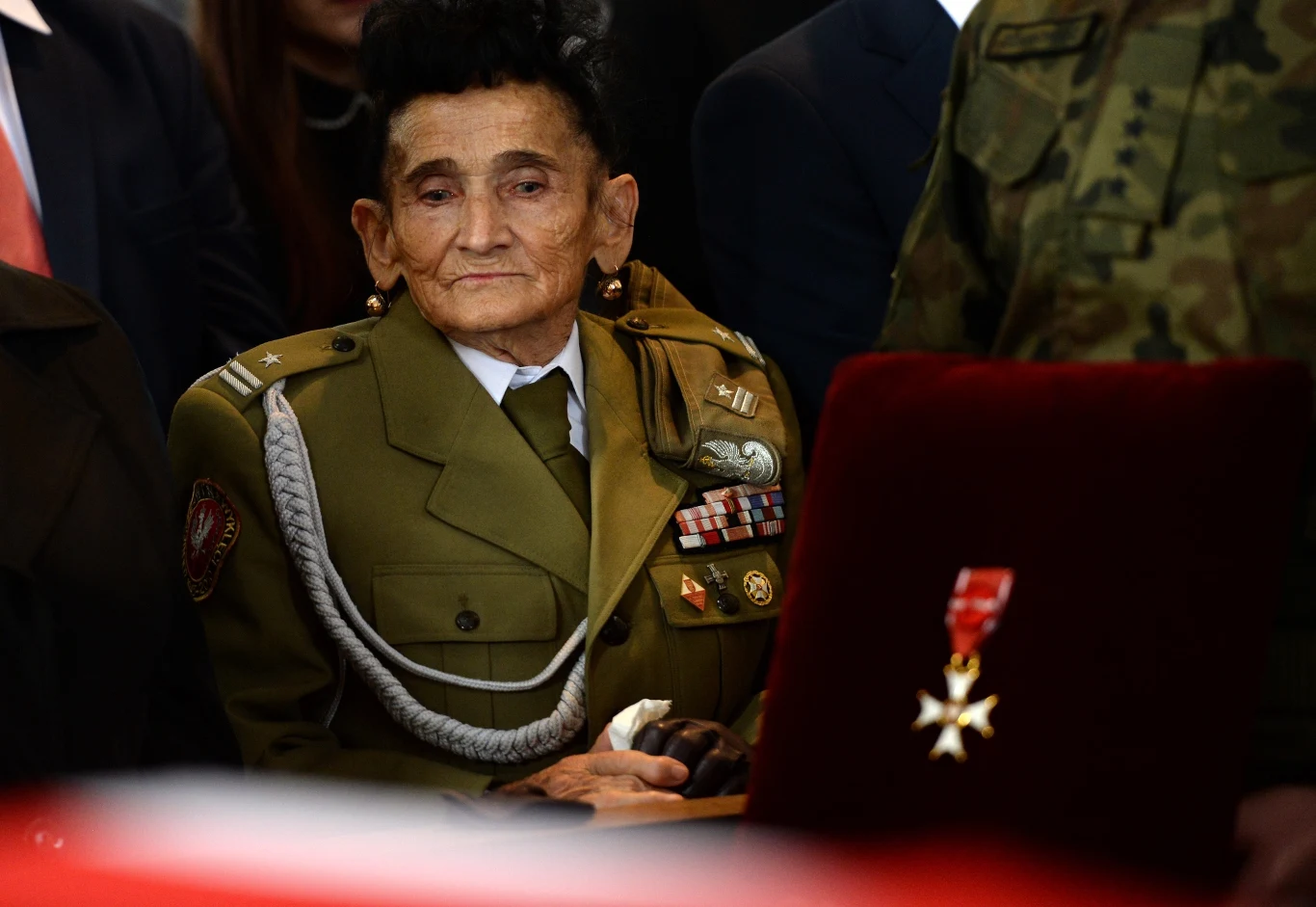 Żona Aleksandra Życińskiego "Wilczura" - major Józefa Życińska 