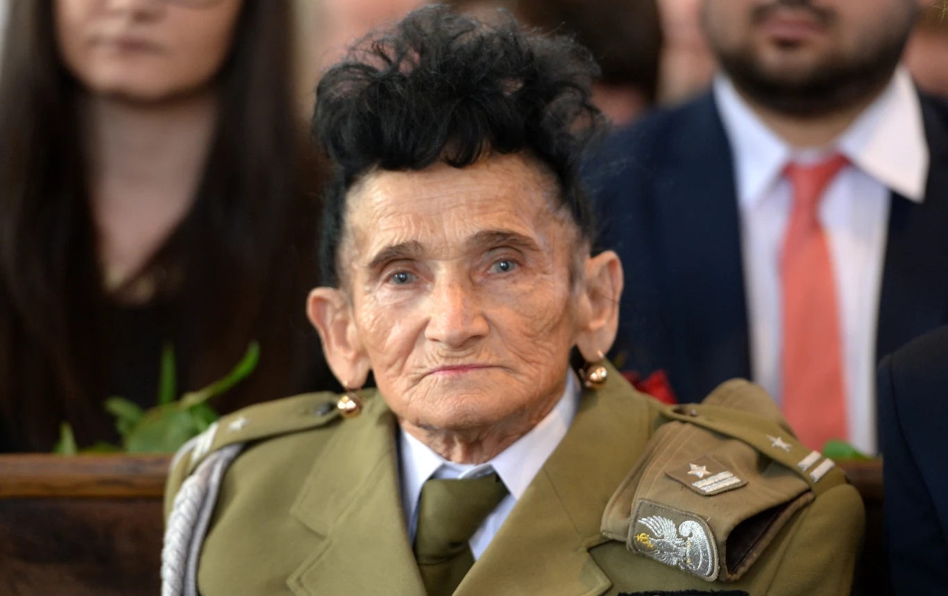 Żona Aleksandra Życińskiego "Wilczura" - major Józefa Życińska 