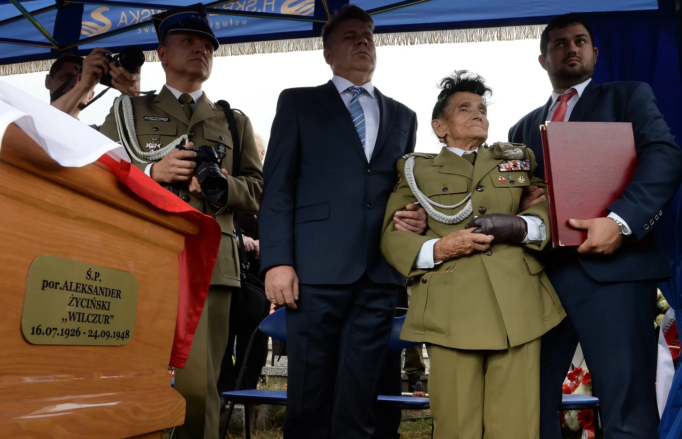 Żona Aleksandra Życińskiego "Wilczura" - major Józefa Życińska 