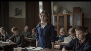 Bronisława Zamachowska w scenie z filmu "Powidoki"
