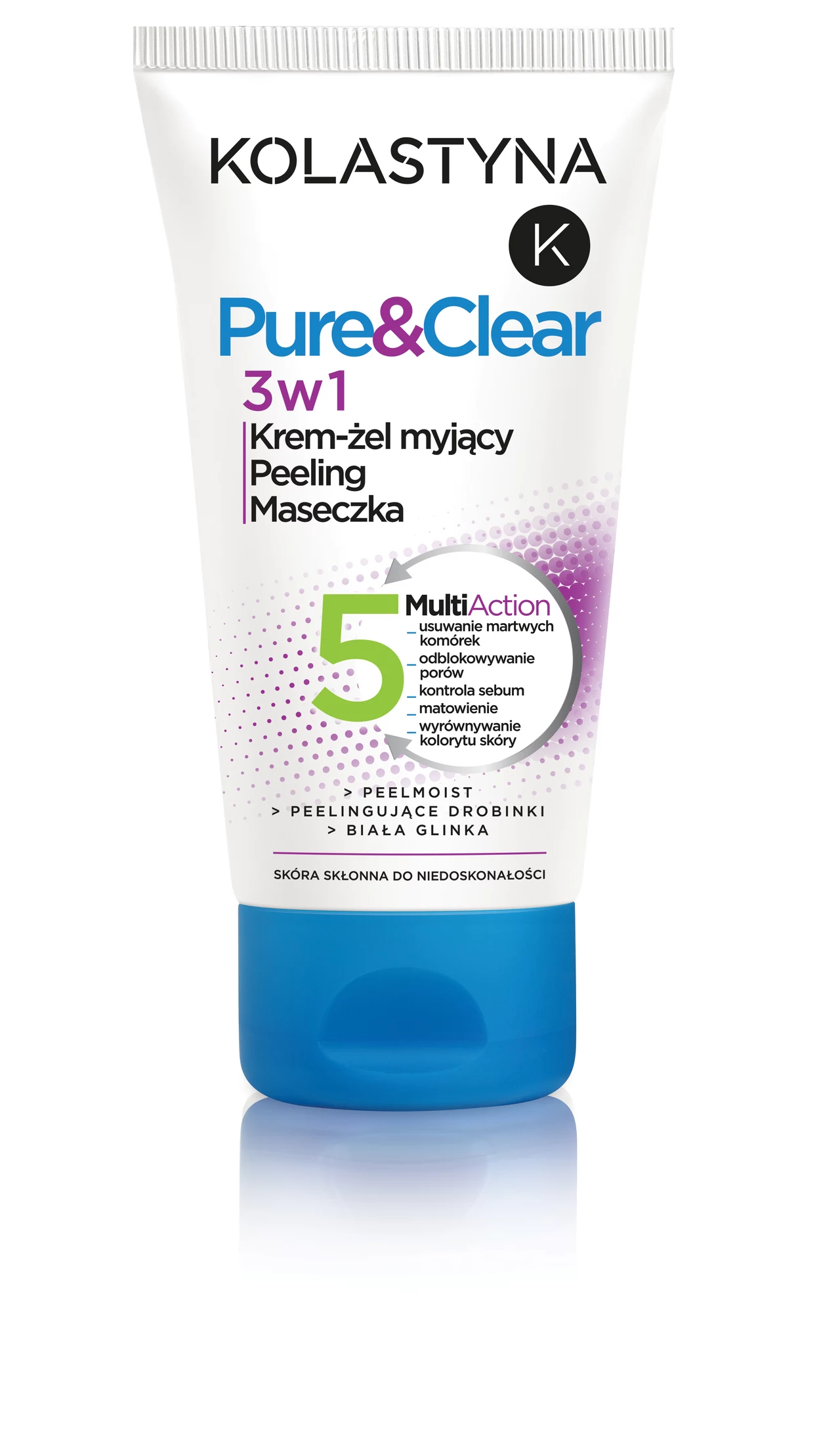 KREM-ŻEL MYJĄCY + PEELING + MASECZKA 3 w 1 usuwający zanieczyszczenia i martwe komórki, wyrównujący koloryt skóry KREM-ŻEL MYJĄCY + PEELING + MASECZKA 3 w 1 usuwający zanieczyszczenia i martwe komórki, wyrównujący koloryt skóry