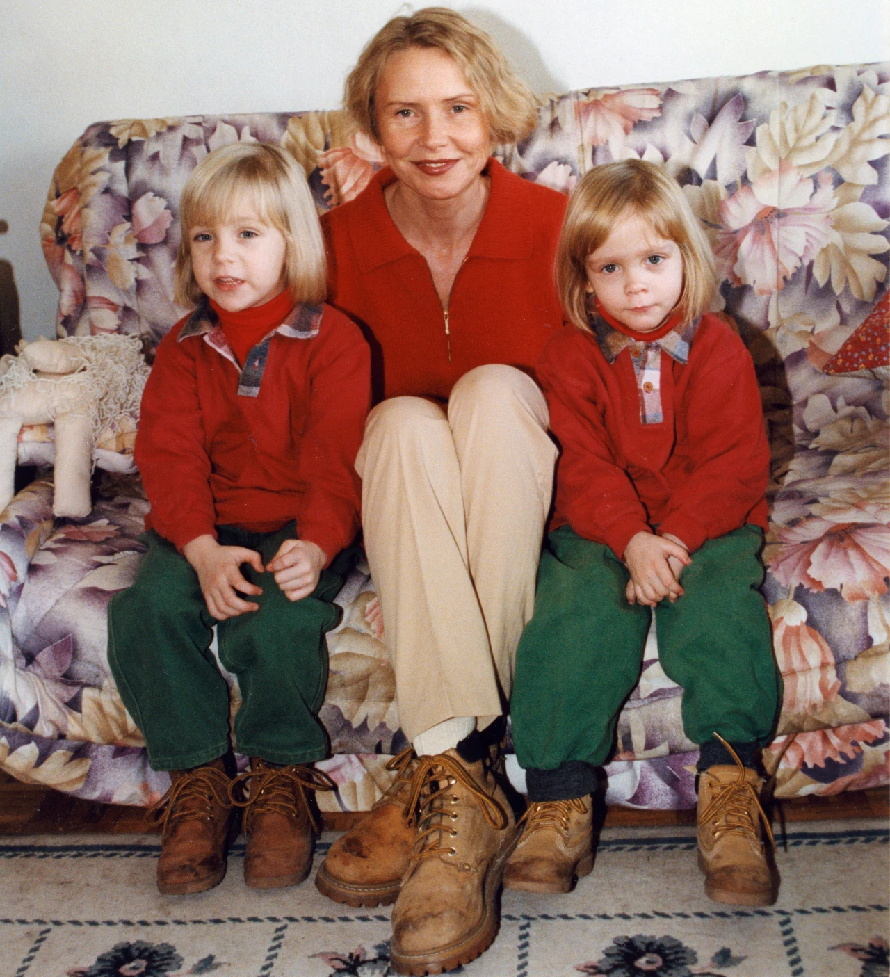 Ewa Błaszczyk z córkami, lata 90.