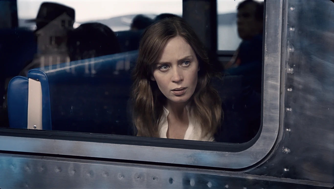 Emily Blunt w scenie z filmu "Dziewczyna z pociągu"