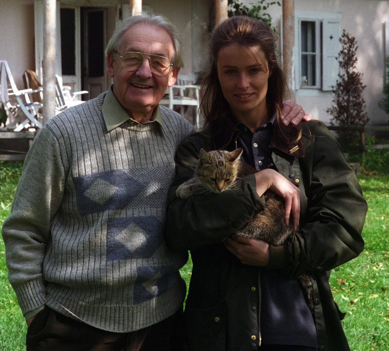 Andrzej Wajda z córką Andrzej Wajda z córką