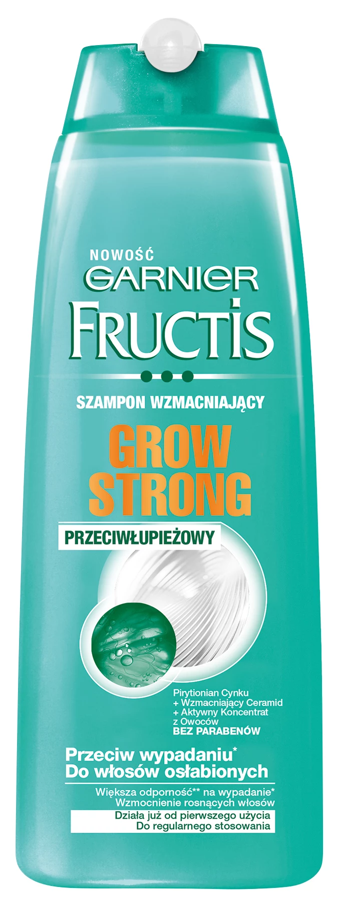 Szampon wzmacniający. Dzięki zawartości aktywnego koncentratu z owoców i ceramidu sprawia, że włosy są 10 razy bardziej odporne na wypadanie, i to już od pierwszego użycia. Szampon wzmacniający. Dzięki zawartości aktywnego koncentratu z owoców i ceramidu sprawia, że włosy są 10 razy bardziej odporne na wypadanie, i to już od pierwszego użycia.