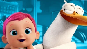 Kadr z animacji "Bociany"