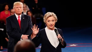 Hillary Clinton i Donald Trump podczas ich drugiej debaty prezydenckiej