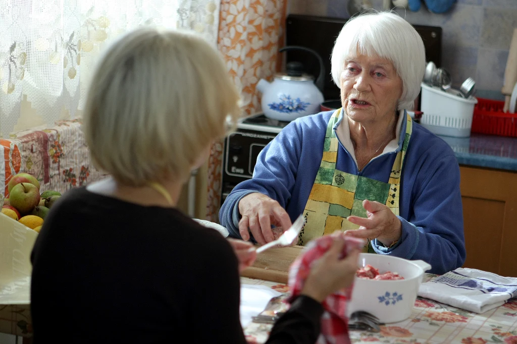 Alina Janowska na planie "Plebanii" Alina Janowska na planie "Plebanii"