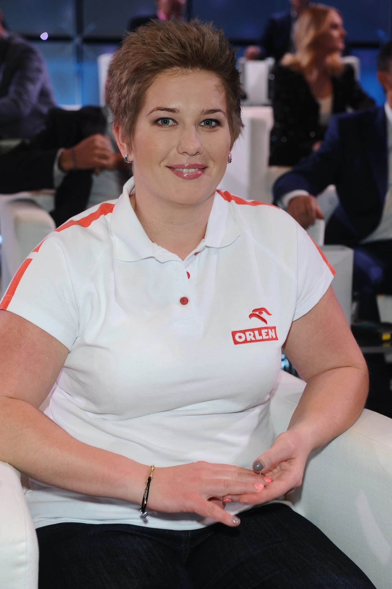 Anita Włodarczyk w studiu TVP Anita Włodarczyk w studiu TVP