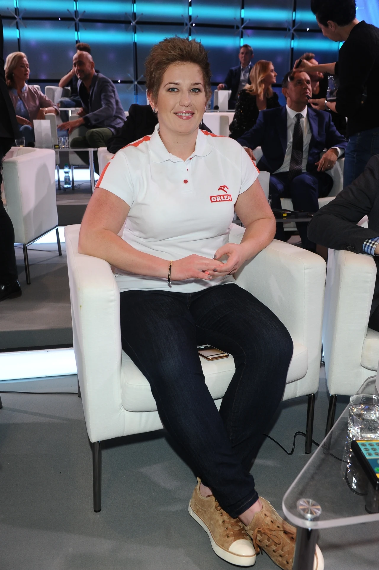 Anita Włodarczyk w studiu TVP Anita Włodarczyk w studiu TVP