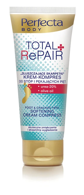 Total Repair Perfecta Jeśli oczekujecie szybkich efektów najlepiej stosować krem dwa razy dziennie, wieczorem nakładajcie grubszą warstwę. Jak na tak przystępną cenę, produkt moim zdaniem warty uwagi. Konsystencja: Krem tłusty Wchłaniani: Wchłania się szybko już po chwili można założyć buty. Skuteczność: O ile stopy nie mają dodatkowych problemów krem sprawdza się dobrze Stosunek jakości do ceny: 6/10 (7,99 pln) 