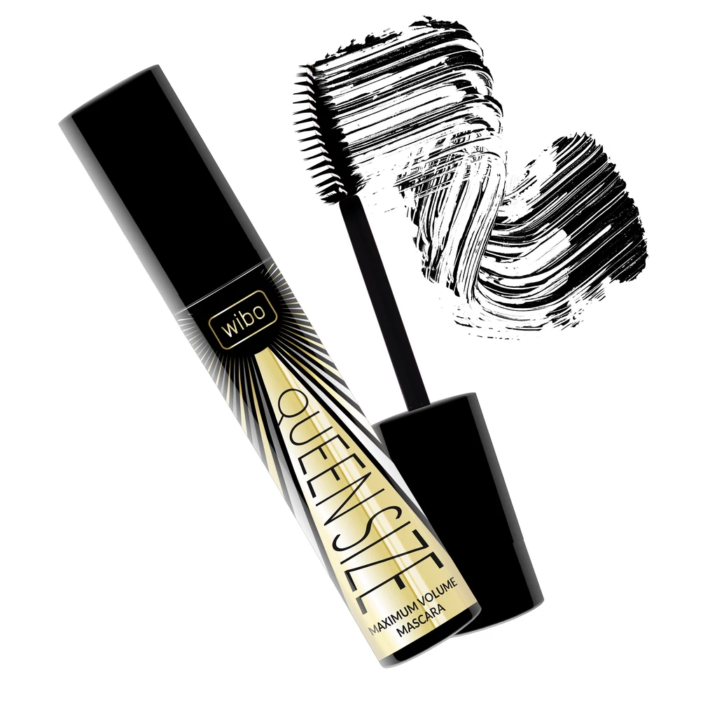 Wibo Queen Size Maximum Volume Mascara Maskara o bogatej formule gwarantująca według producenta efekt kociego oka – kosmetyk spełnia te obietnice tylko w połowie. Szczoteczka: Gruba, podwinięta szczotka o tradycyjnym włosiu Aplikacja: Dobrze, równomiernie rozczesuje się na rzęsach, niestety odznacza się na górnej powiece Efekt: Lekko pogrubione, w miarę rozdzielone rzęsy Trwałość: Dość wysoka Stosunek jakości do ceny – 8/10 (15,99 pln) Wibo Queen Size Maximum Volume Mascara Maskara o bogatej formule gwarantująca według producenta efekt kociego oka – kosmetyk spełnia te obietnice tylko w połowie. Szczoteczka: Gruba, podwinięta szczotka o tradycyjnym włosiu Aplikacja: Dobrze, równomiernie rozczesuje się na rzęsach, niestety odznacza się na górnej powiece Efekt: Lekko pogrubione, w miarę rozdzielone rzęsy Trwałość: Dość wysoka Stosunek jakości do ceny – 8/10 (15,99 pln)