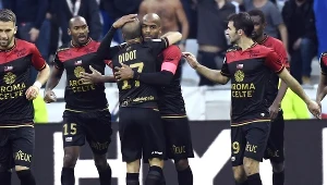 Radość zespołu Guingamp po zdobyciu drugiej bramki