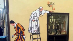 Autorem muralu jest włoski artysta Mauro Pallotta