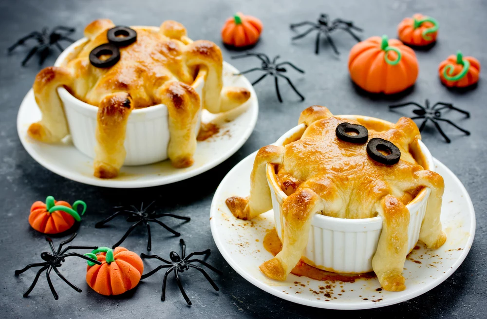 Halloweenowe muffinki serowe w kształcie ośmiorniczek