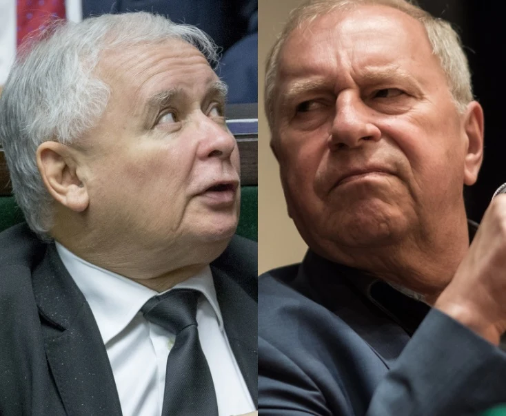 Jarosław Kaczyński i Jerzy Stuhr Jarosław Kaczyński i Jerzy Stuhr