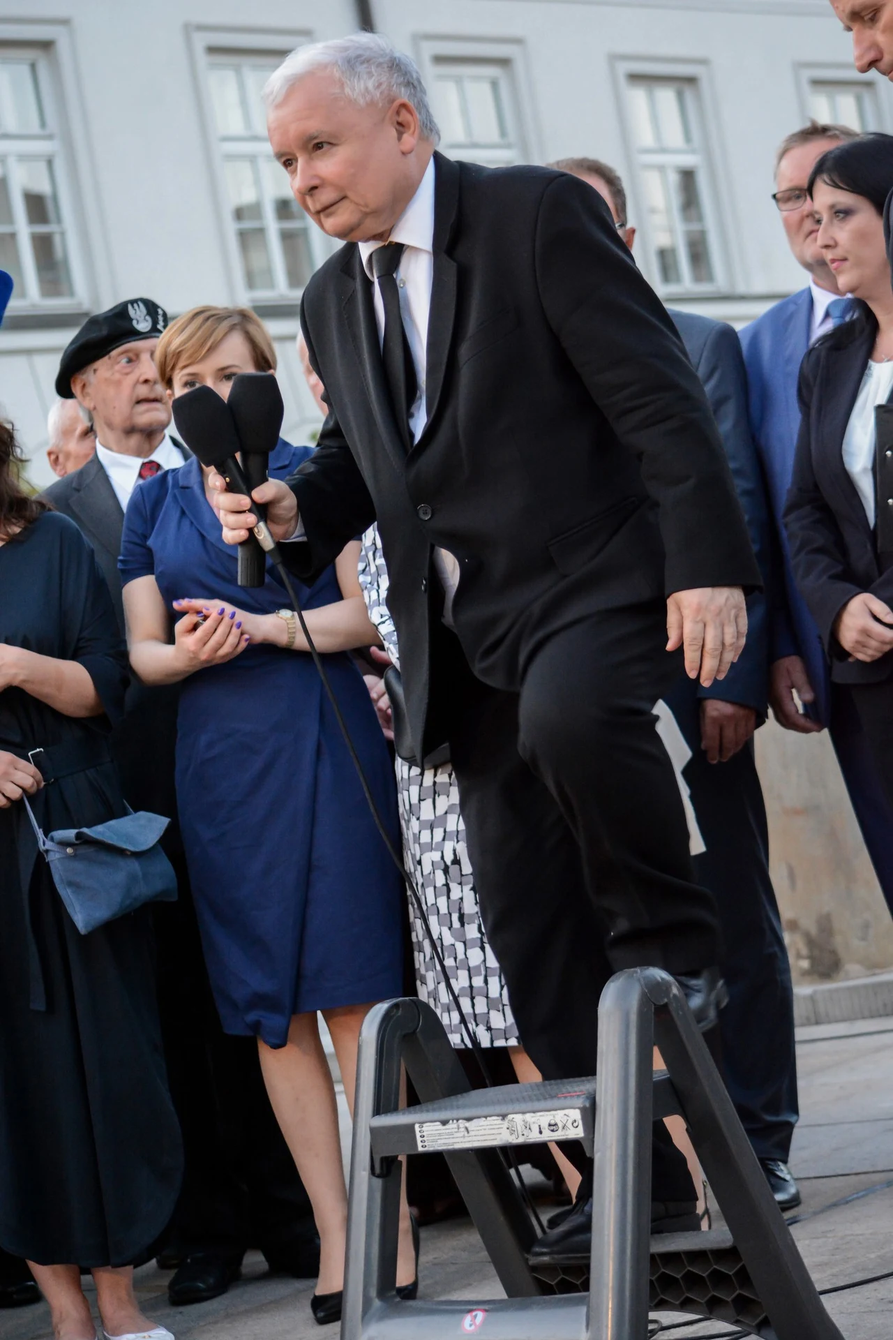 Kaczyński na drabince