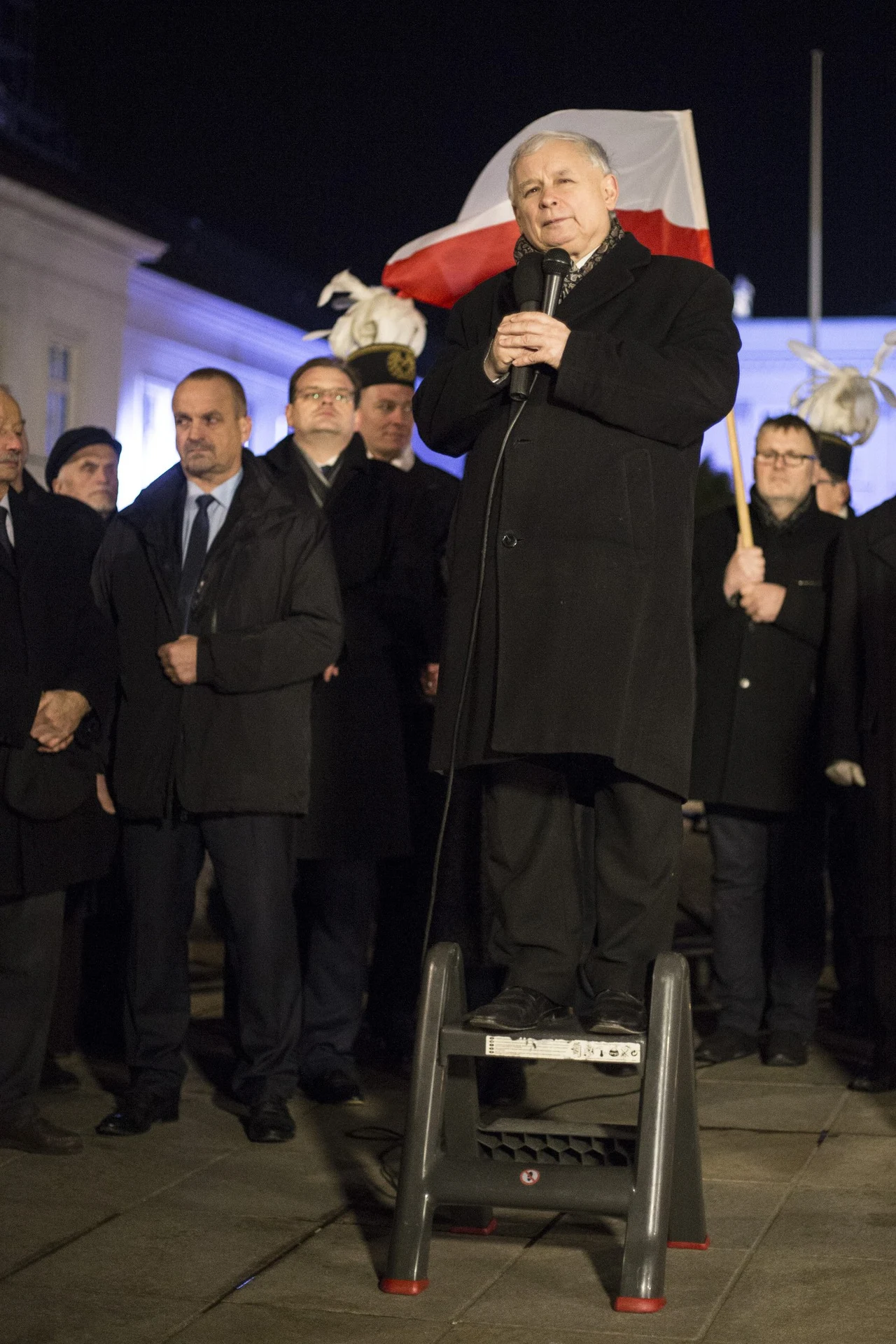 Kaczyński na drabince