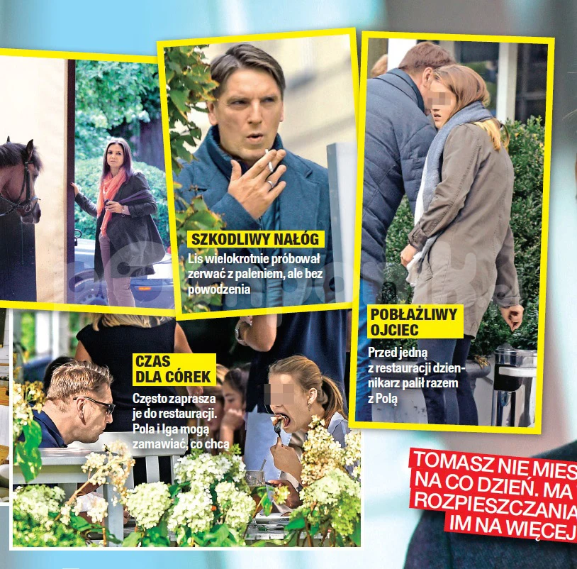 Pola Lis na papierosku z ojcem Pola Lis na papierosku z ojcem